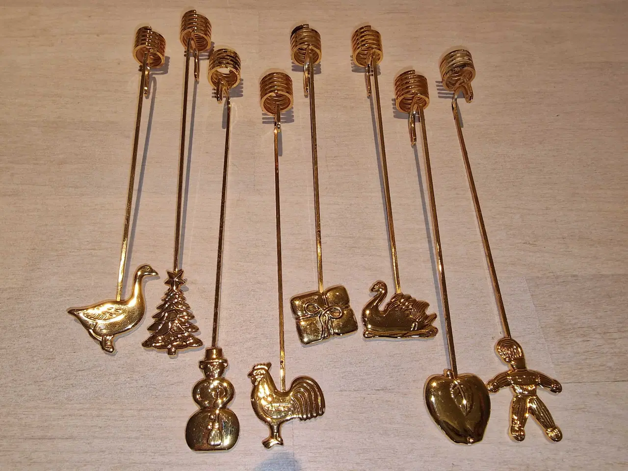 Billede 3 - Julelysholdere fra Georg Jensen, 18 karat guld for