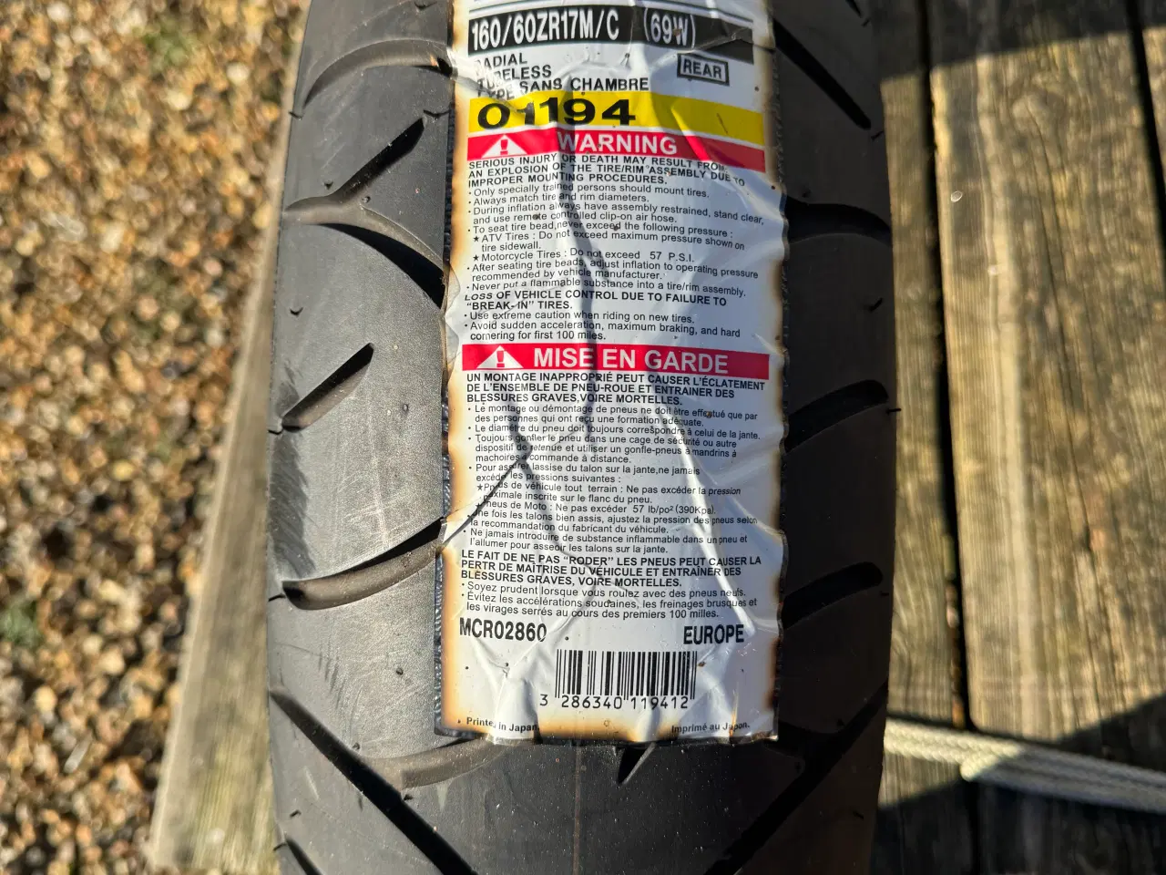 Billede 1 - Motorcykel dæk Bridgestone 160/60r17 Helt nyt