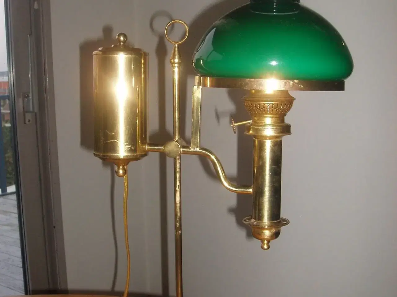 Billede 1 - Studerlampe af messing