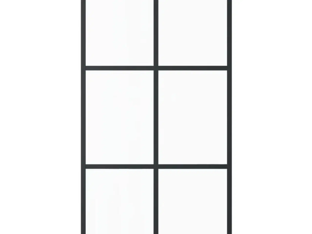 Billede 2 - Skydedør 102x205 cm sikkerhedsglas og aluminium  sort