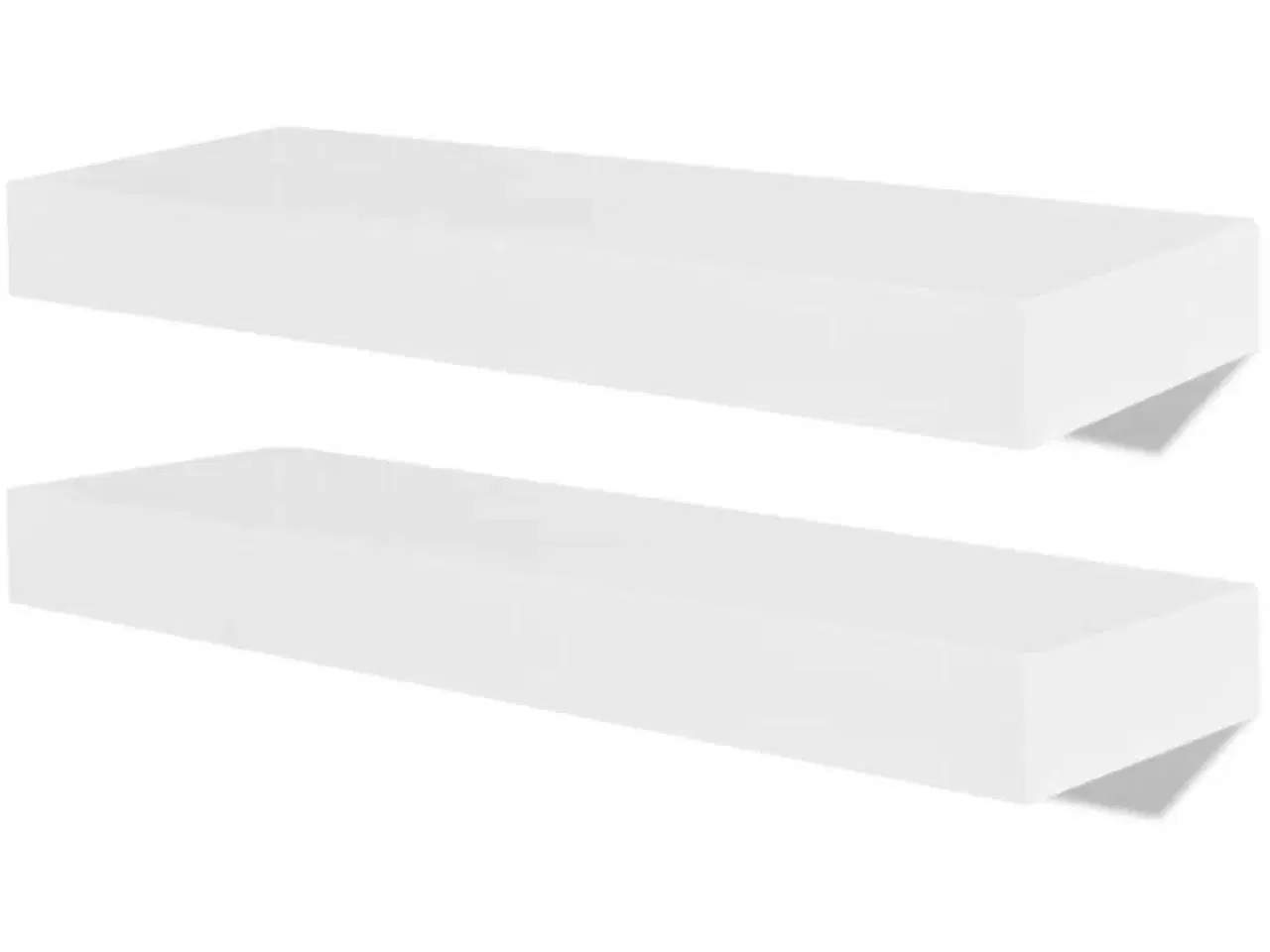 Billede 2 - Væghylder 2 stk. MDF hvid