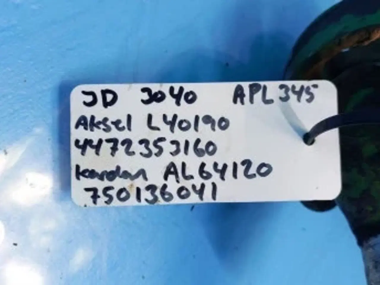 Billede 2 - John Deere 3040 Kardan AL64120  APL345