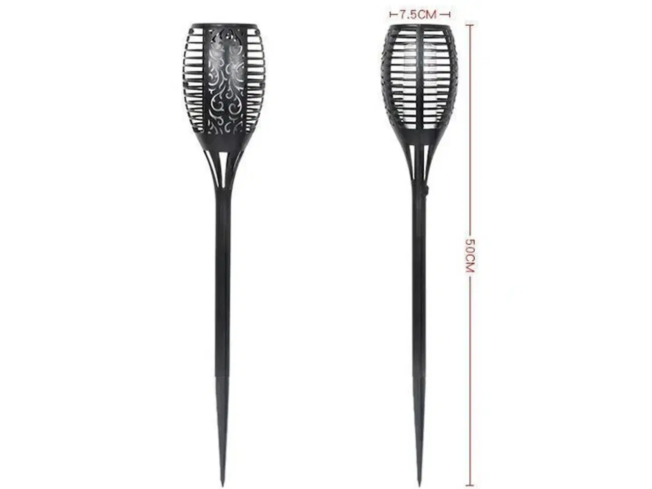 Billede 2 - 8 stk. LED havelygte med flammende lys