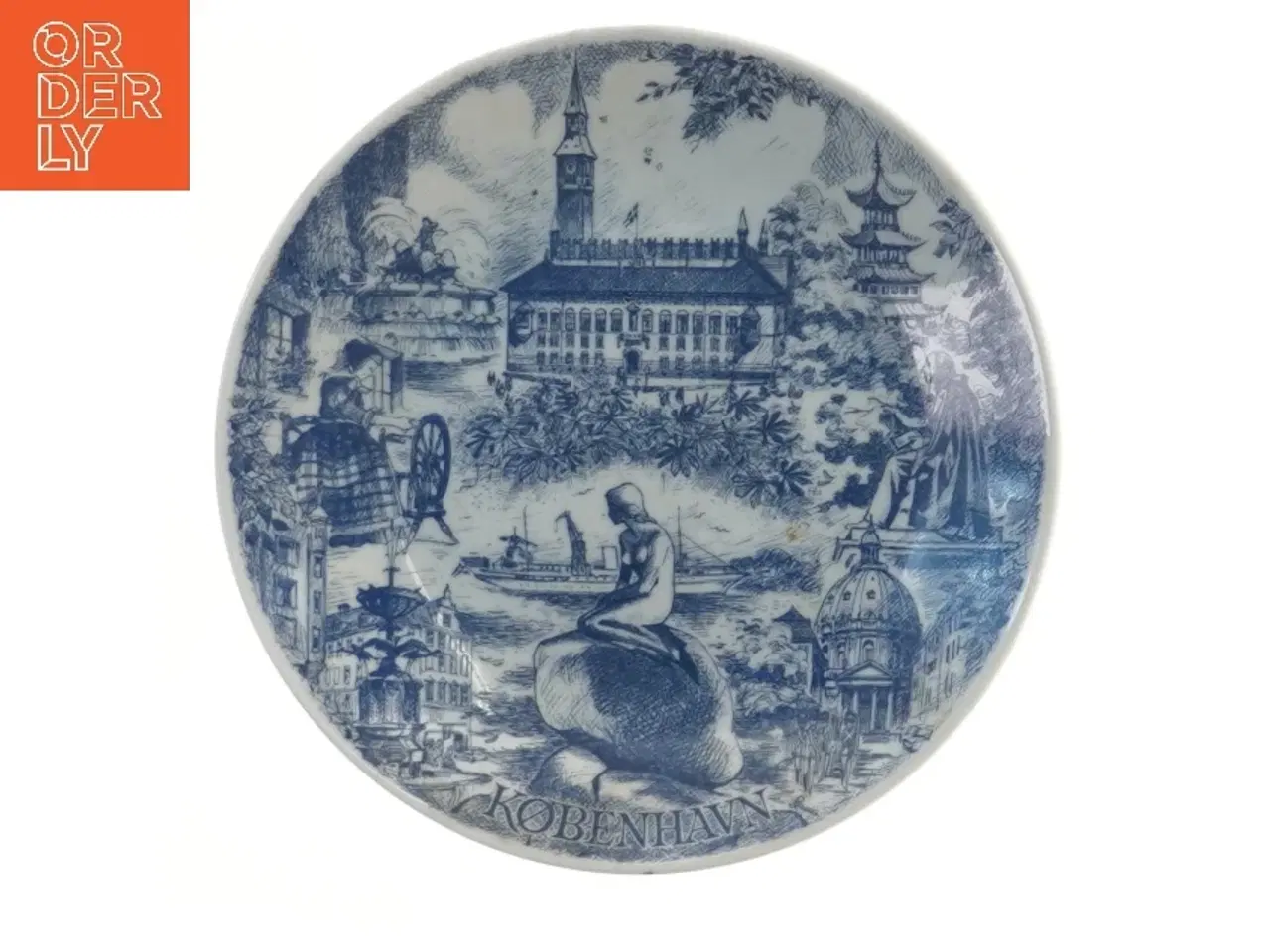 Billede 1 - Dekorativ tallerken med Københavns motiv fra Benton (str. Ø 19,5 cm)