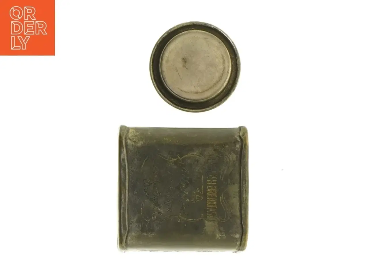 Billede 8 - Antik teæske med låg (str. 8 x 7 cm)