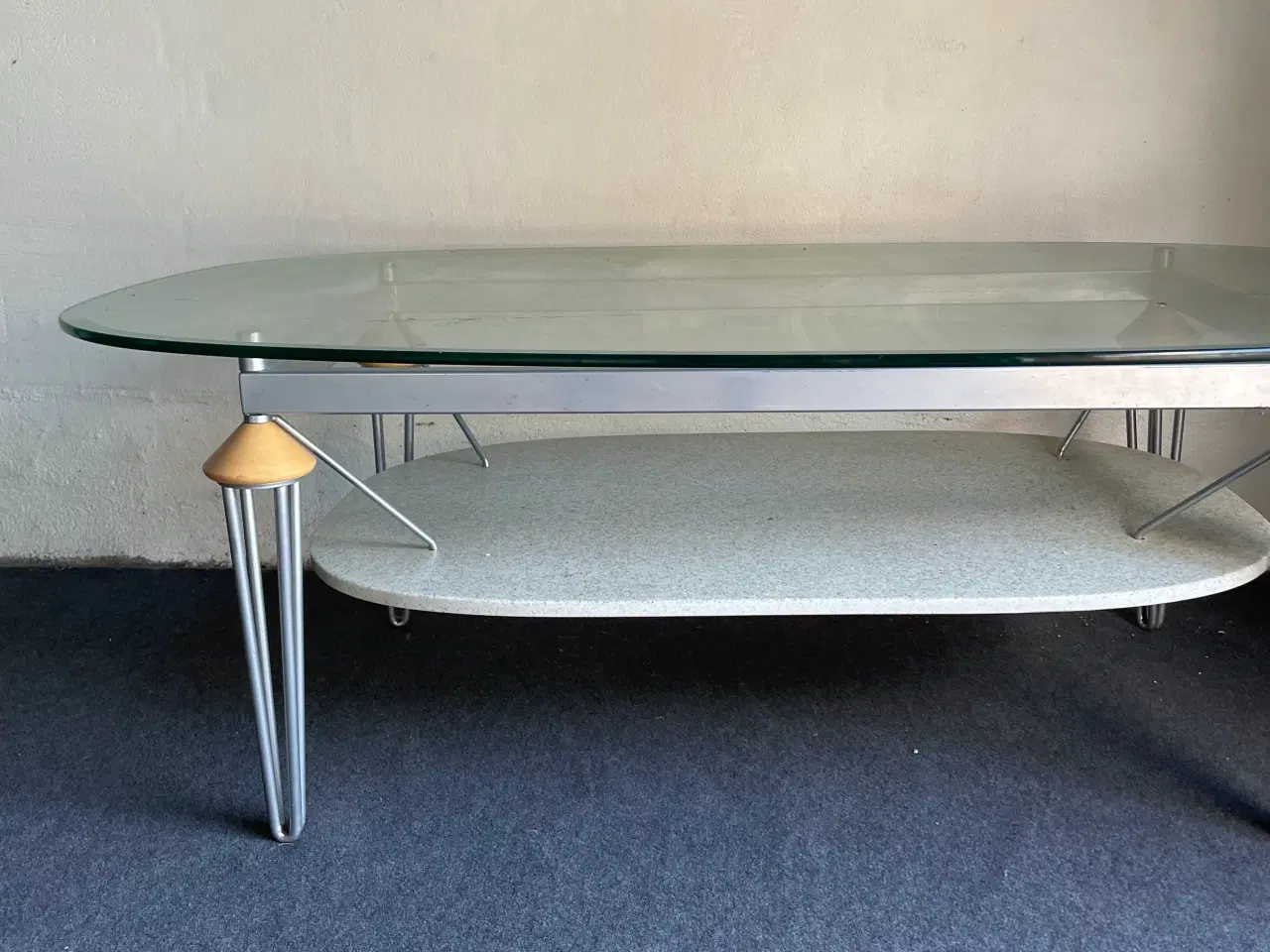 Billede 2 - Sofabord glas og marmor 