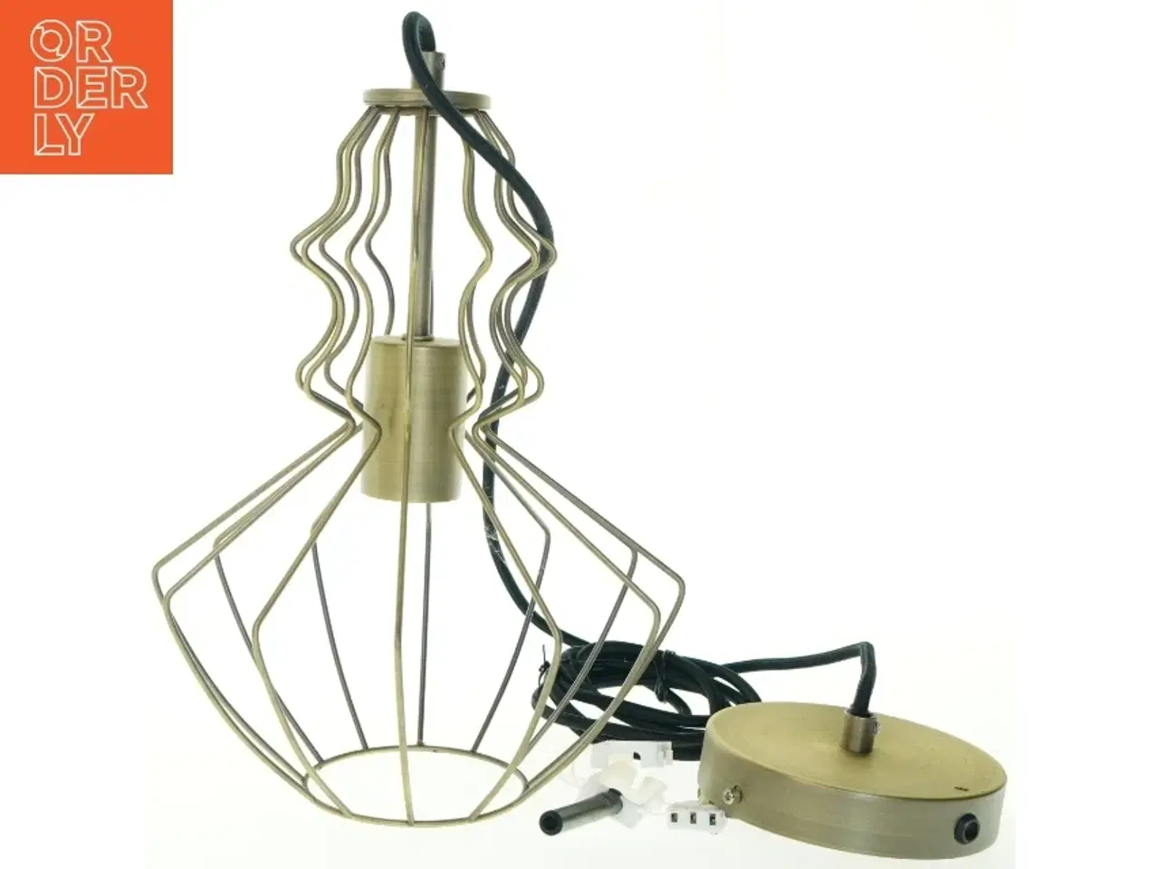 Billede 1 - Pendellampe, antik messing fra Home Collection (str. Ø 22 cm)