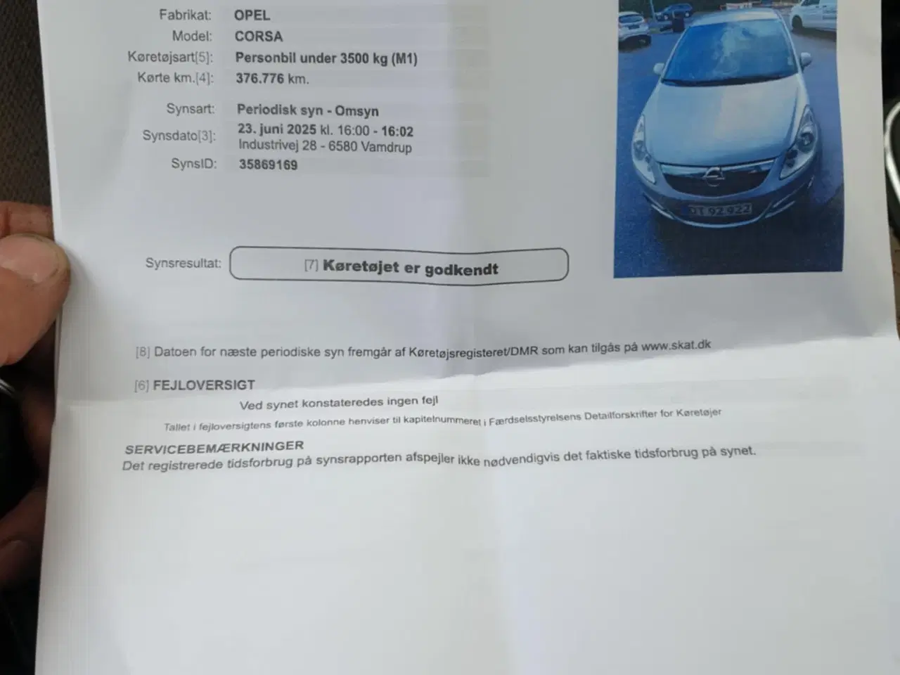 Billede 6 - Opel corsa nysynet med plader 