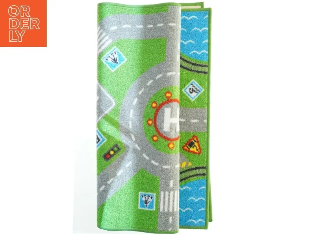 Billede 1 - Børnetæppe med vejtema (str. 135x75 cm)