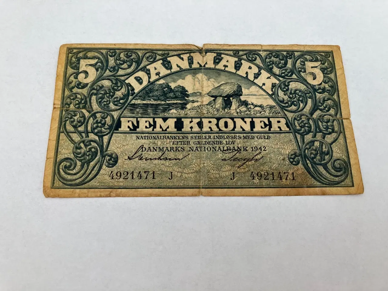 Billede 1 - 5 Kroner 1942 J - Dårlig stand