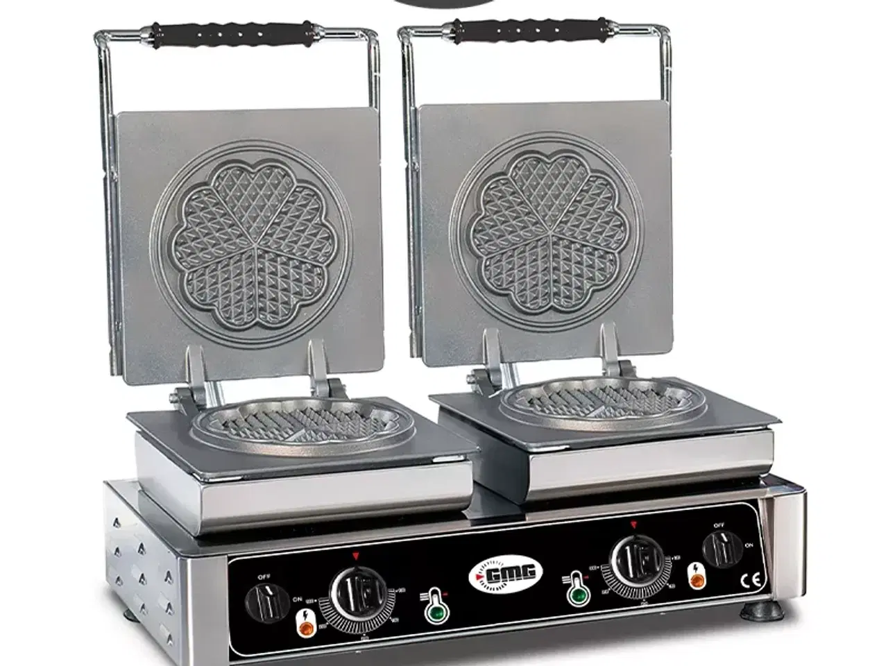 Billede 1 - Industri Dobbelt Vaffeljern – 2 x Ø 17 cm – 4,4 kW