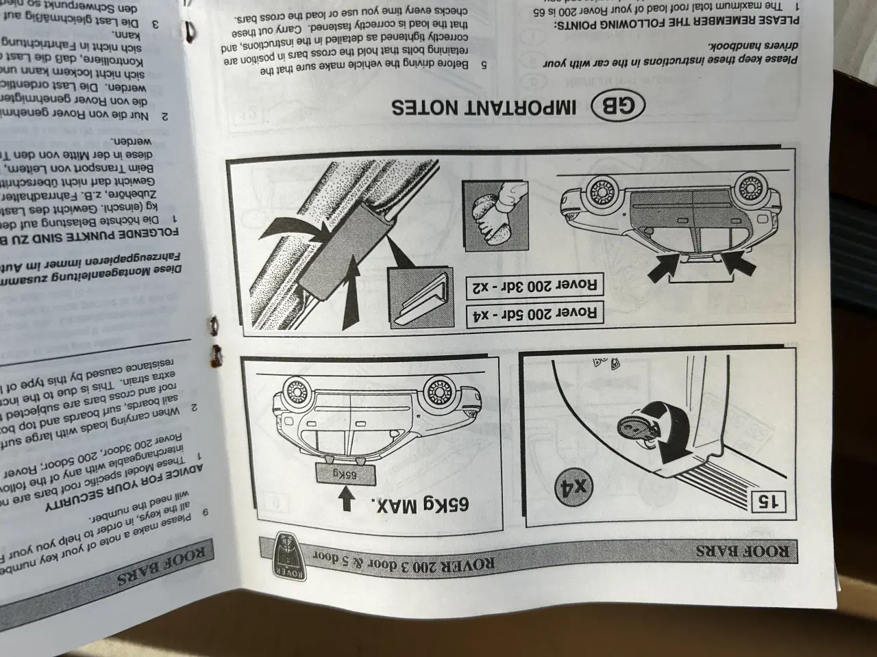 Billede 5 - Rover 200/25 MG ZR tagbøjler