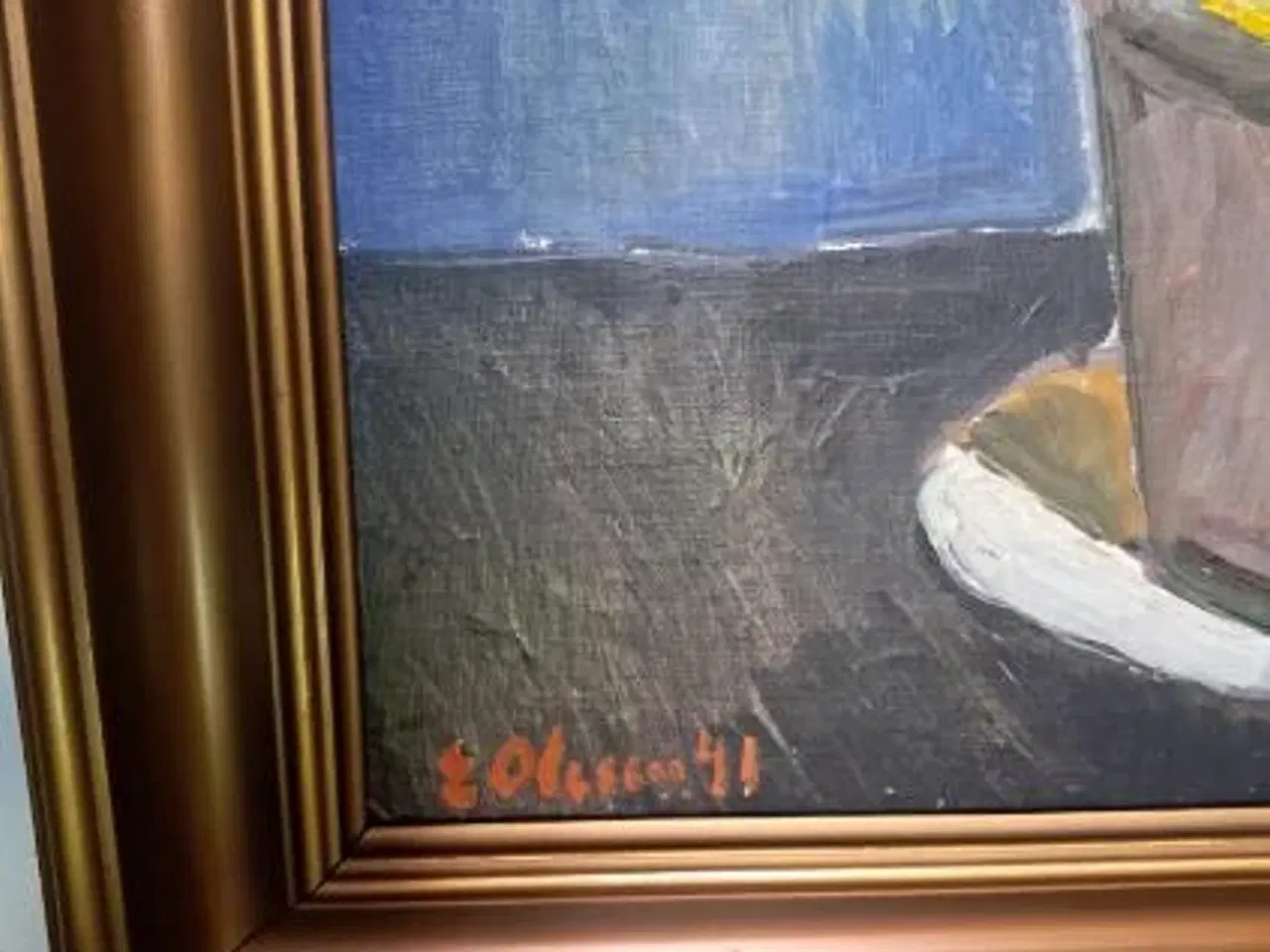 Billede 4 - Smukt blomstermaleri af Eyvind Olesen