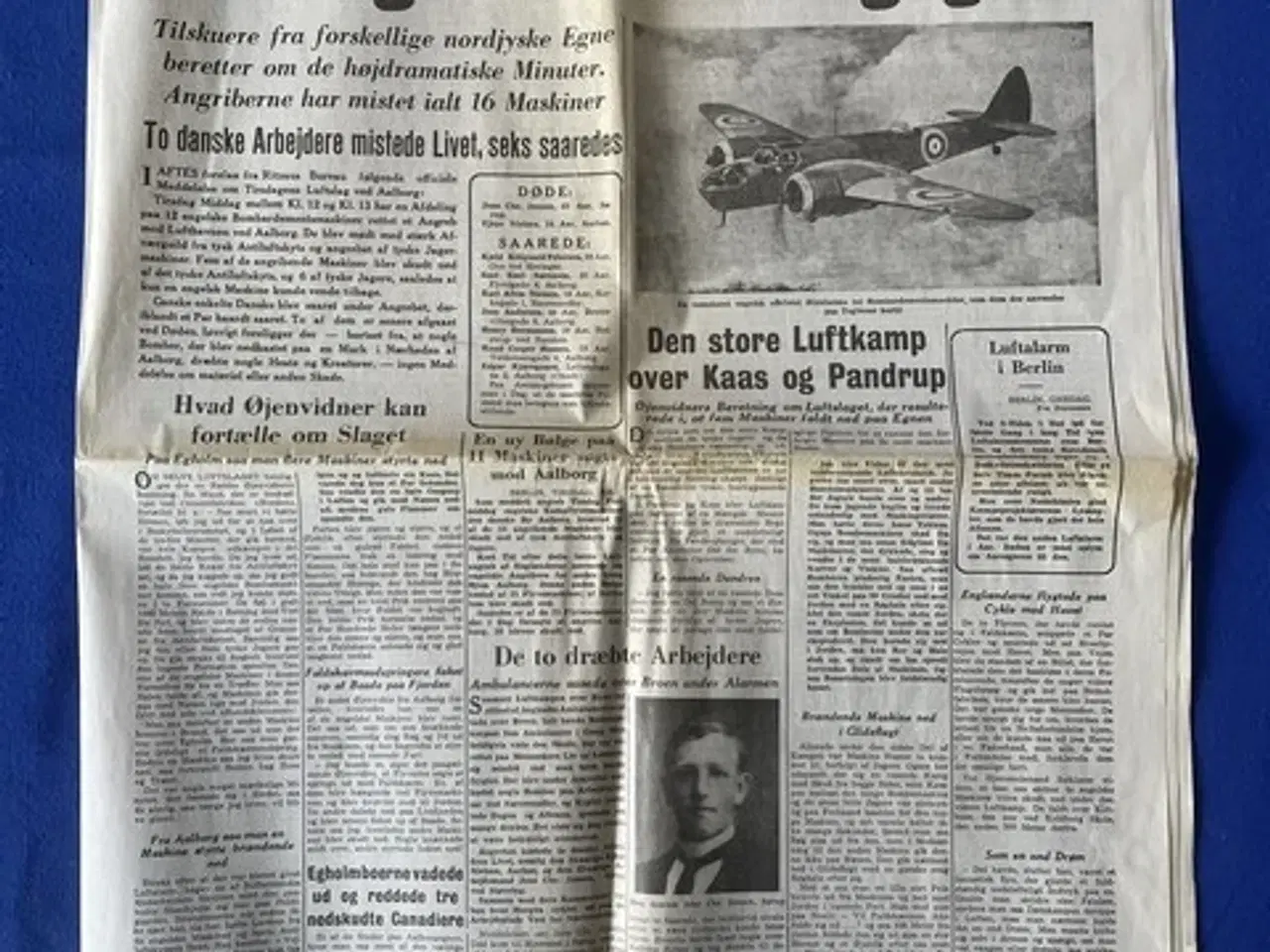 Billede 1 - Avis - Aalborg Stiftstidende - 14. August 1940 - Luftslaget over Aalborgegnen