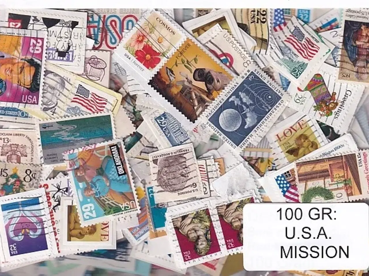 Billede 1 - U.S.A. 100 g. Mission - Tæt Klip + Lidt afvaskede - Hjemkommet 1 - 3 - 22