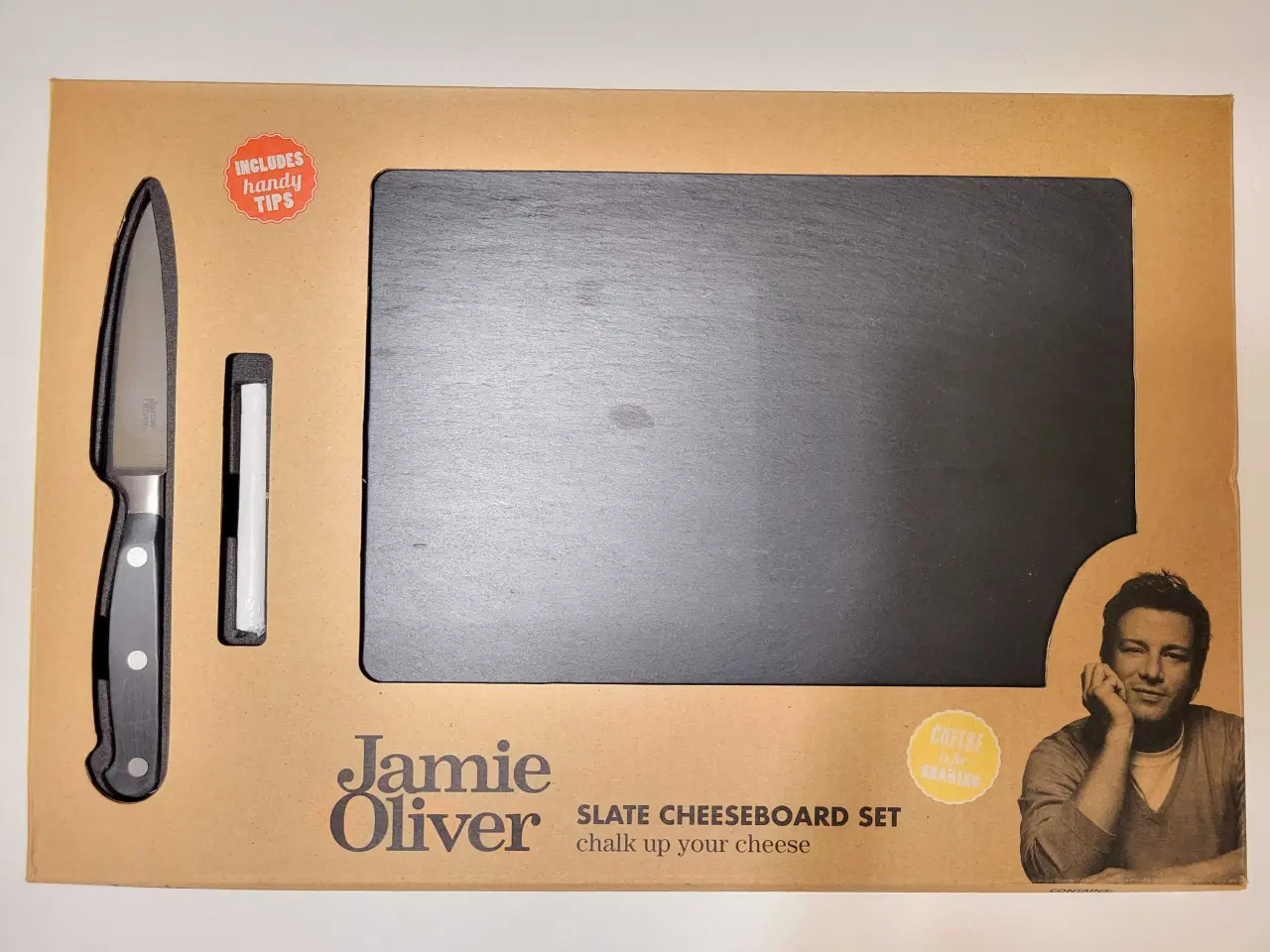 Billede 2 - Skærebræt kniv og kridt medfølger