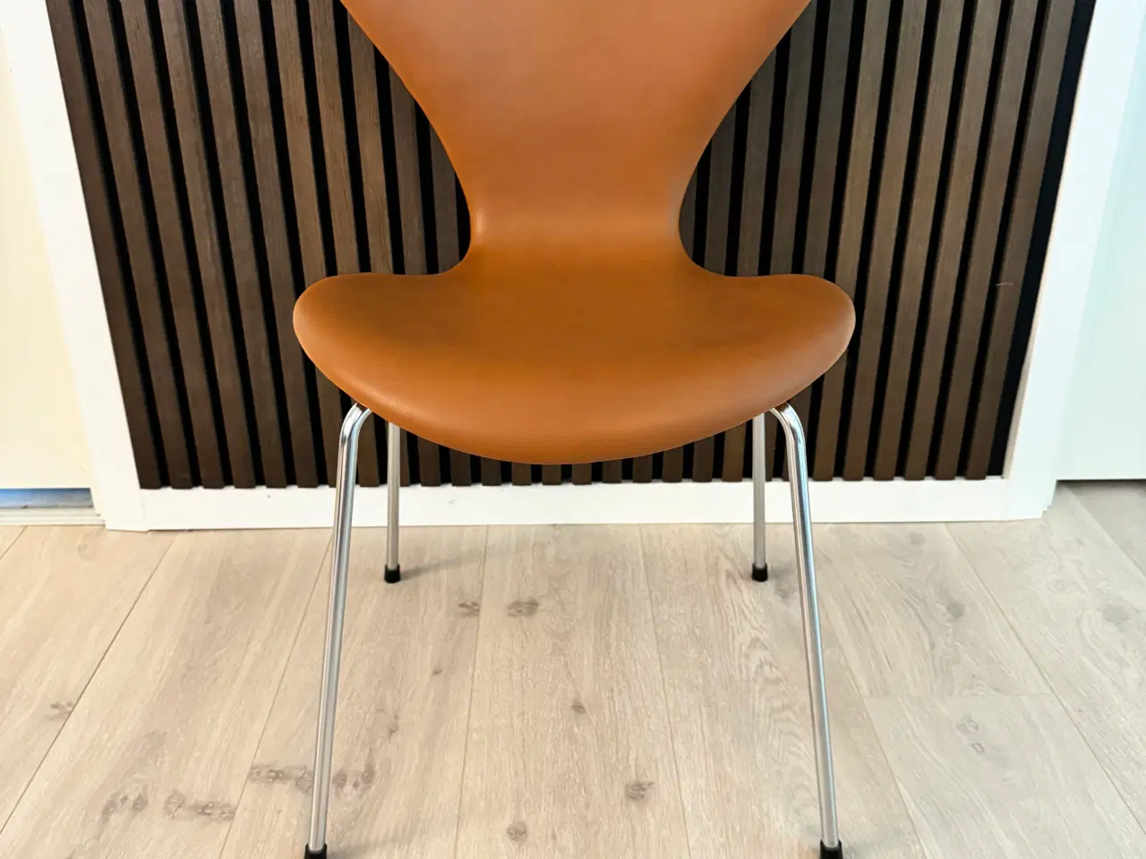 Billede 2 - AJ Syver stole 6 stk cognac farvet læder 