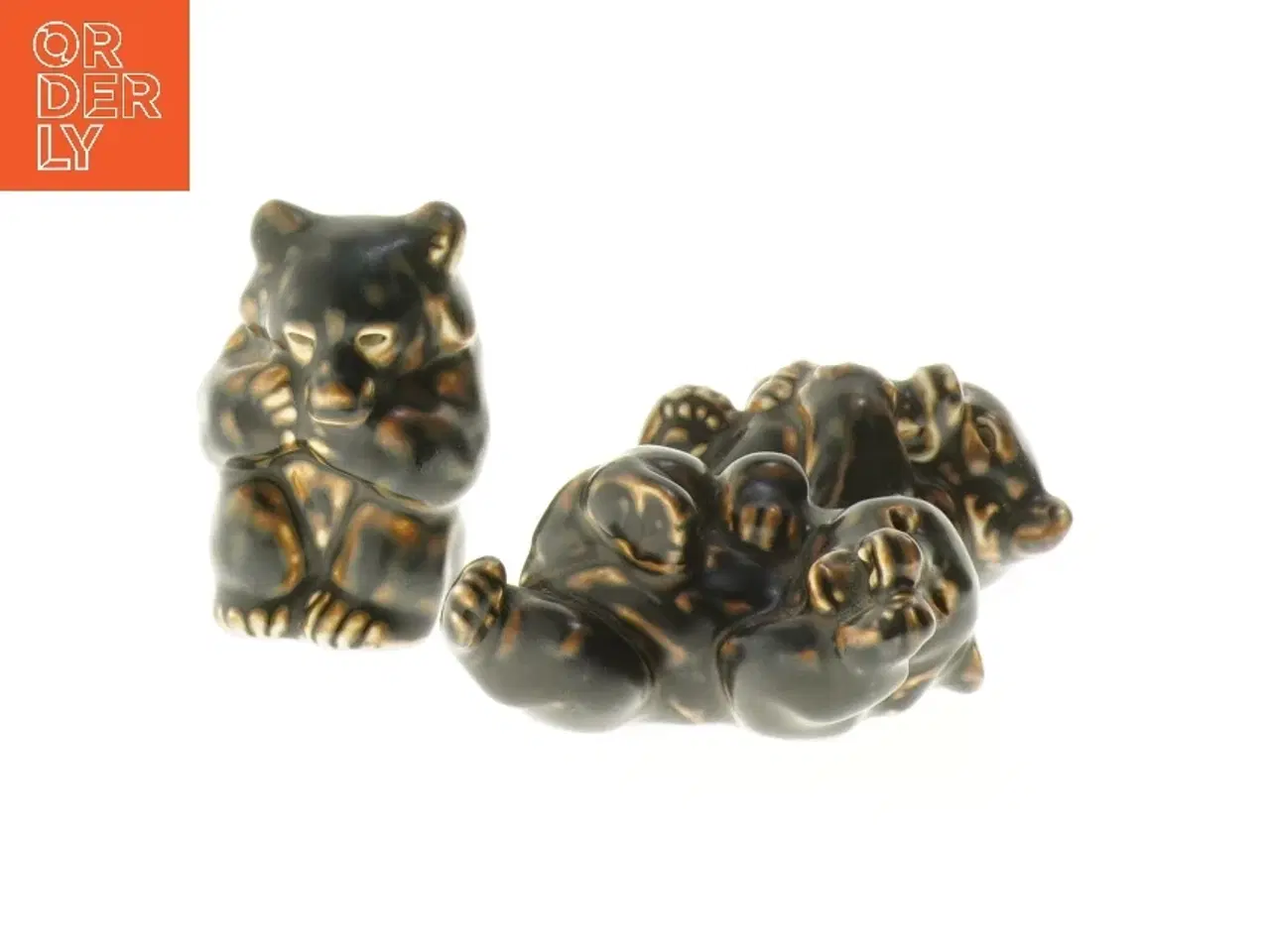 Billede 1 - Keramik bjørnefigurer (str. 3 stk 10 cm) fra Royal Copenhagen