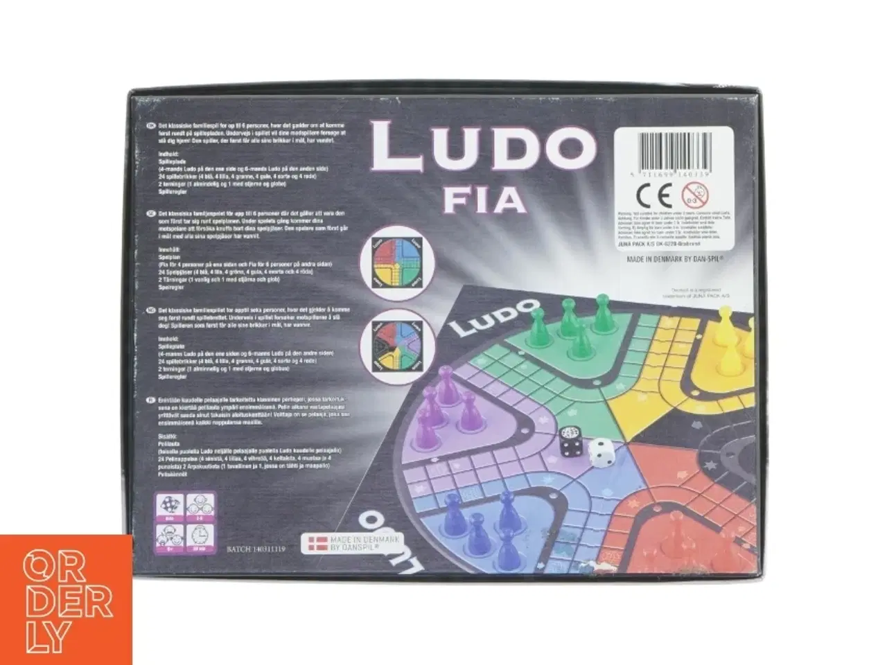 Billede 2 - Danspil Ludo Fia brætspil fra Danspil (str. 27,5x22,5 cm)