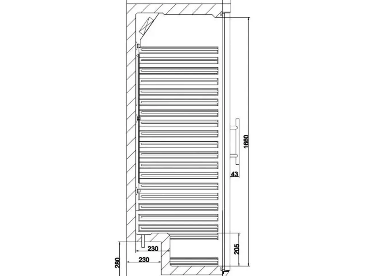 Billede 2 - Industrikøleskab – med glas dør 4x 2/1 GN