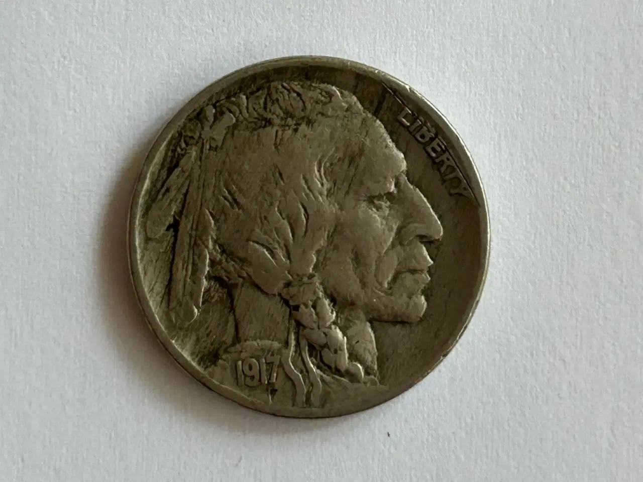 Billede 1 - Five Cents Buffalo Nickel 1917 USA