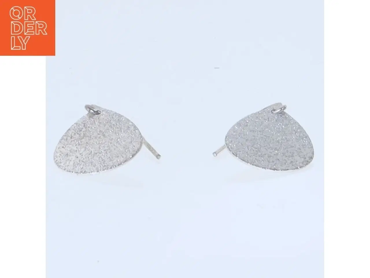 Billede 2 - Sølvøreringe med dråbeform (str. 25 mm)