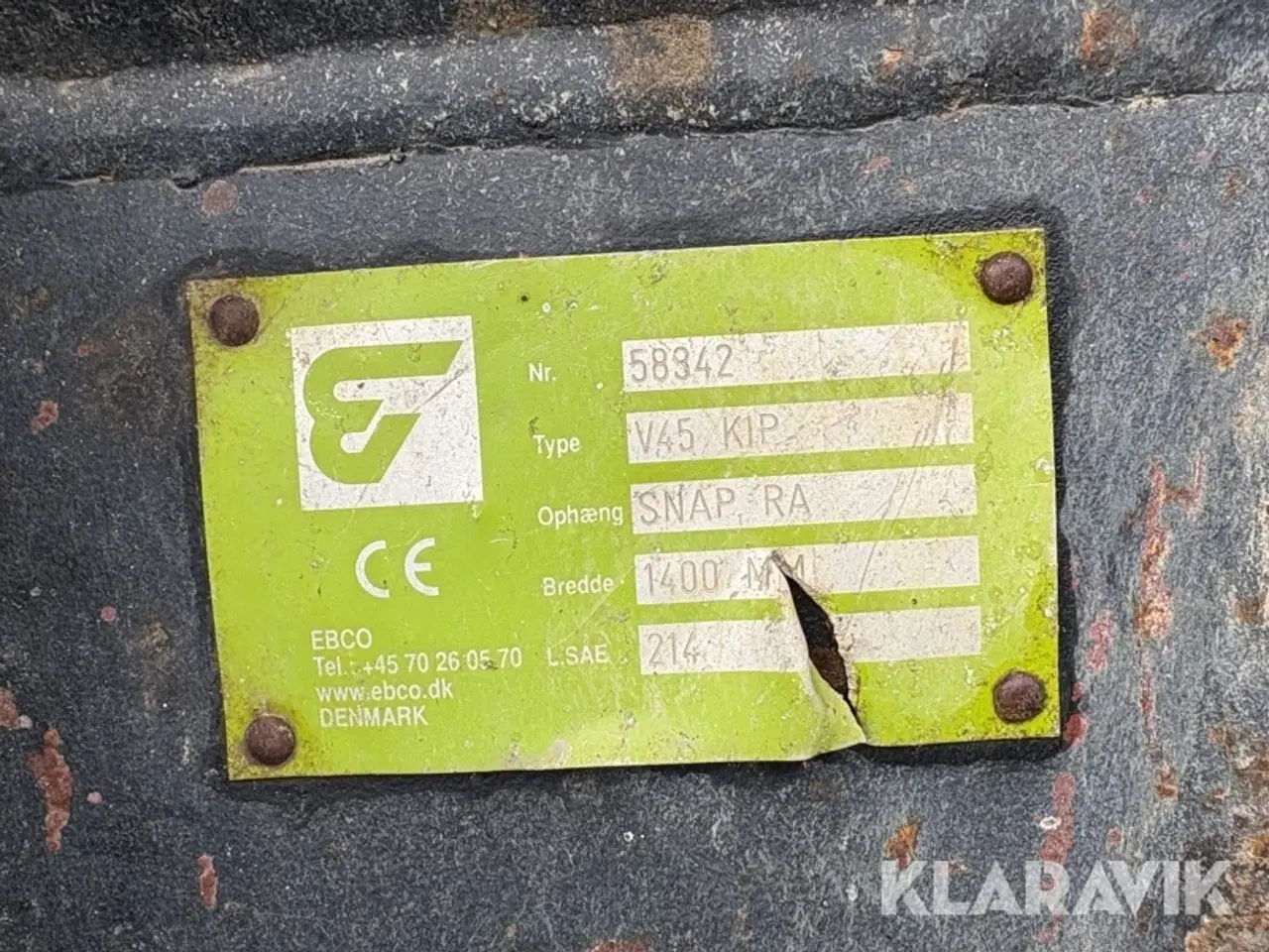 Billede 5 - Hydraulisk planerskovl EBCO V45 Kip