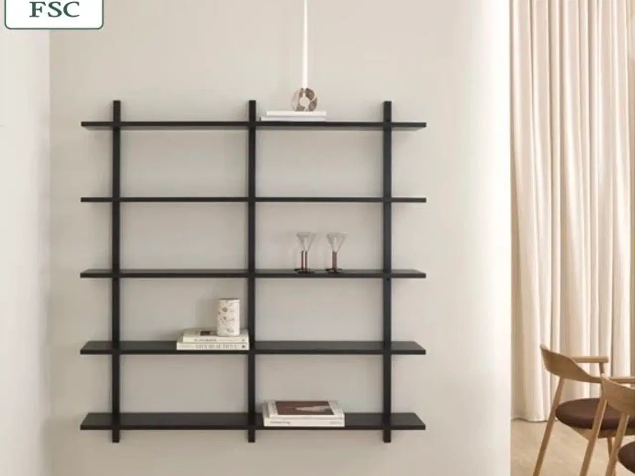 Billede 3 - Vægreol i sort fra Ilva