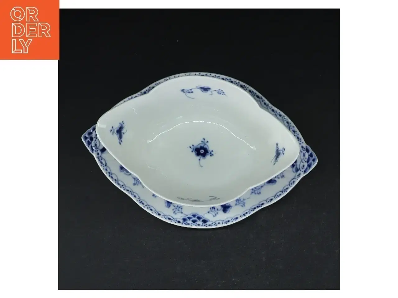 Billede 2 - Musselmalet porcelænsskål og underfad fra Royal Copenhagen (str. 26 cm)