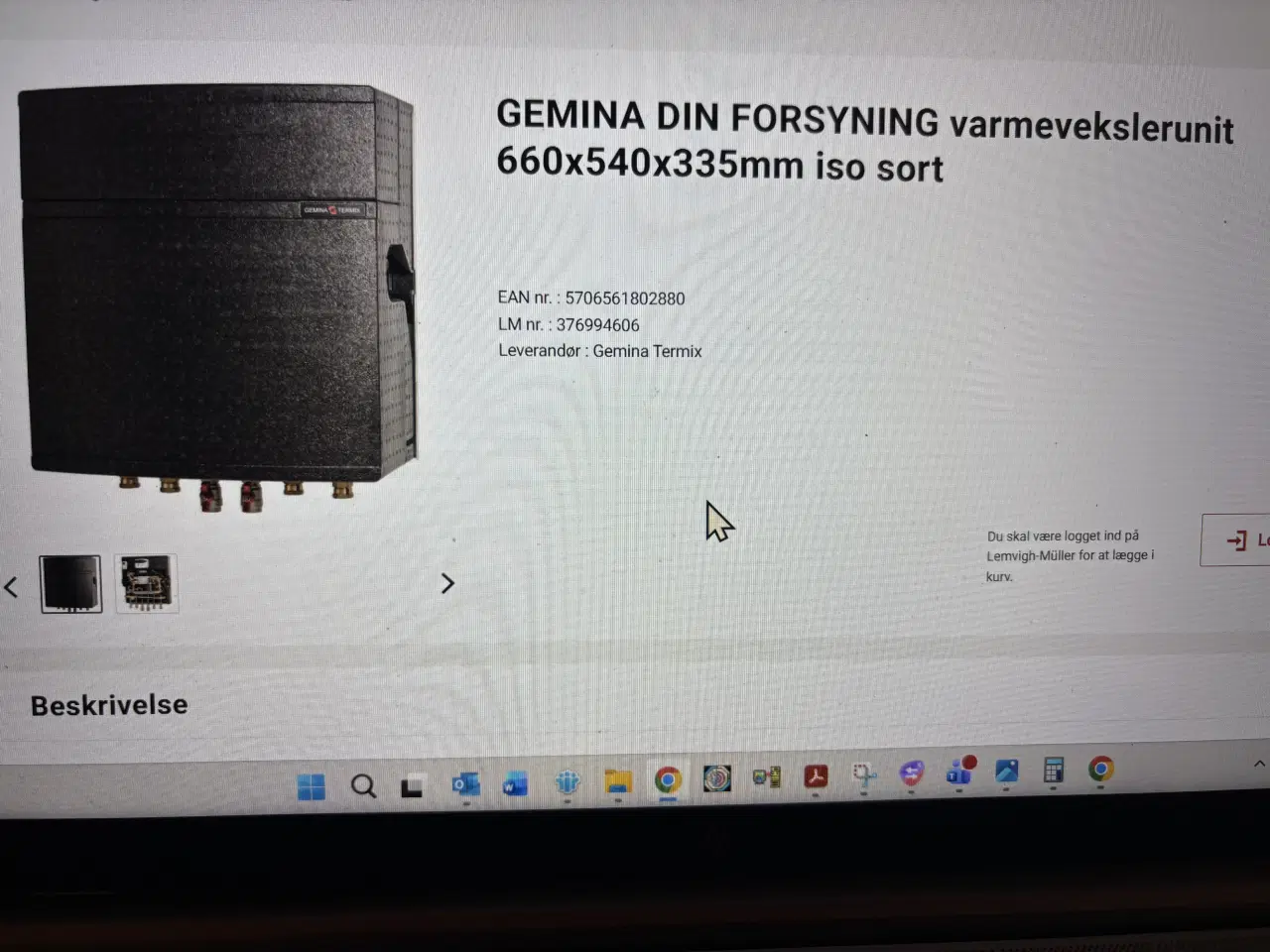 Billede 1 - Gemina DIN Forsyning varmevekslerunit