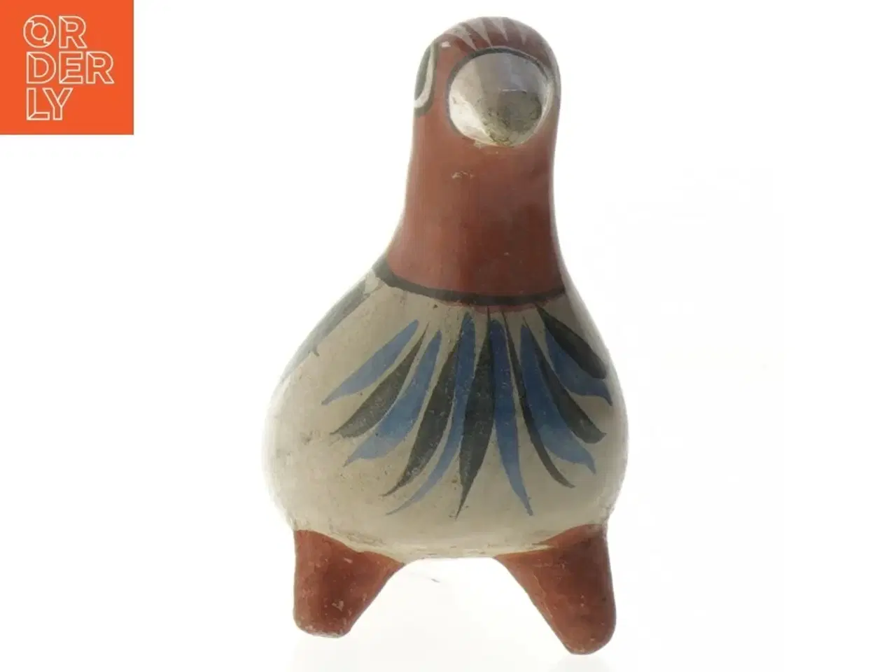 Billede 3 - Dekoreret keramik fugl (str. 20 cm)
