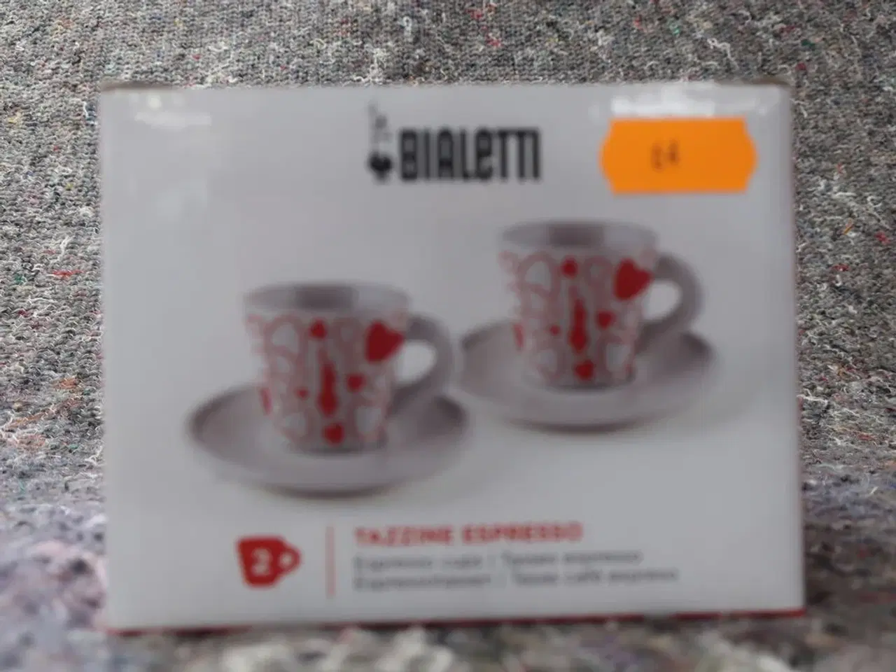 Billede 2 - 2 stk. BIALETTI LOVERS Kaffe porcelænskopper + underkopper