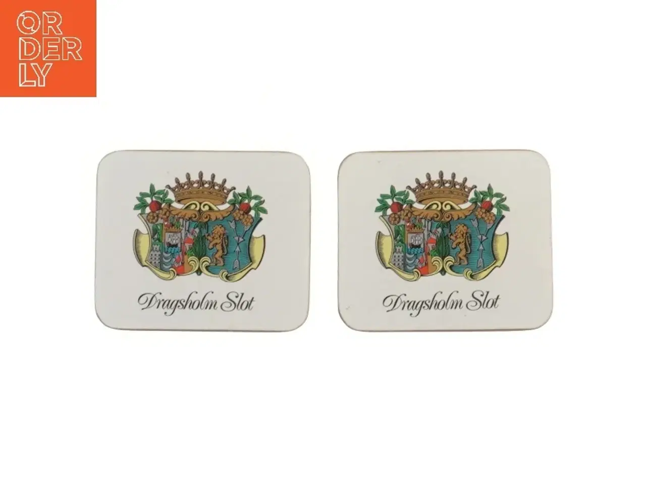 Billede 1 - Dragsholm Slot bordskånere, 2 stk (11x9 cm)