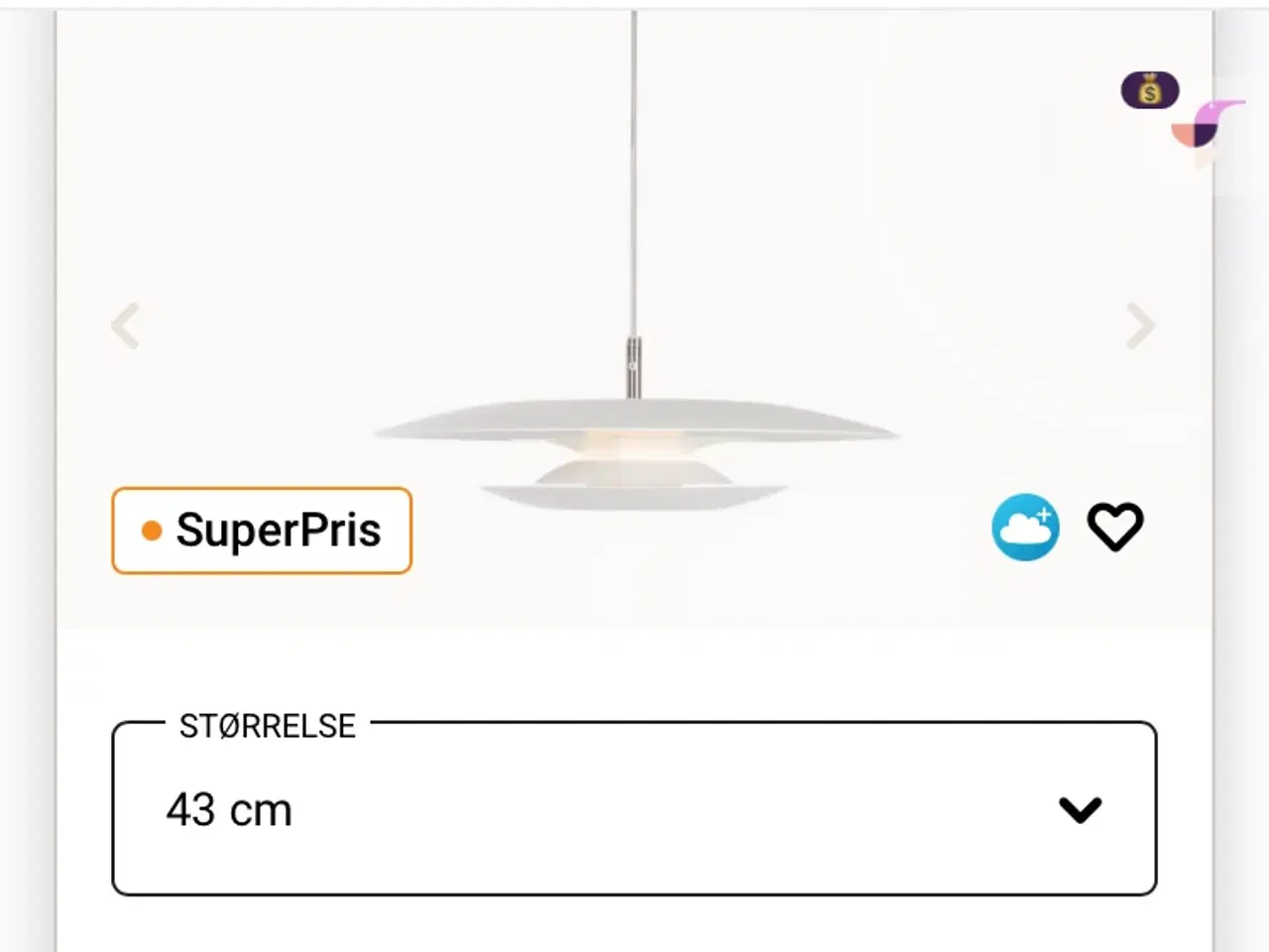 Billede 5 - 2 stk. Belid Eclipse pendler Ø43 cm.