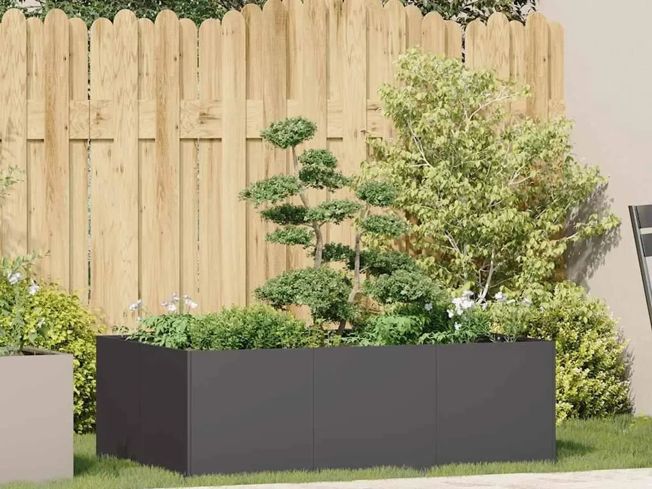 Billede 3 - Plantekasse 120x80x40 cm stål sort