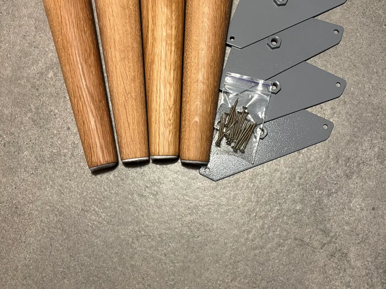 Billede 3 - Egetræsben til seng