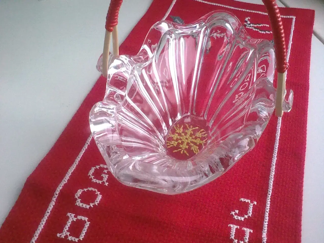 Billede 4 - Glasskål m hank RETRO * KONFEKT jul KURV
