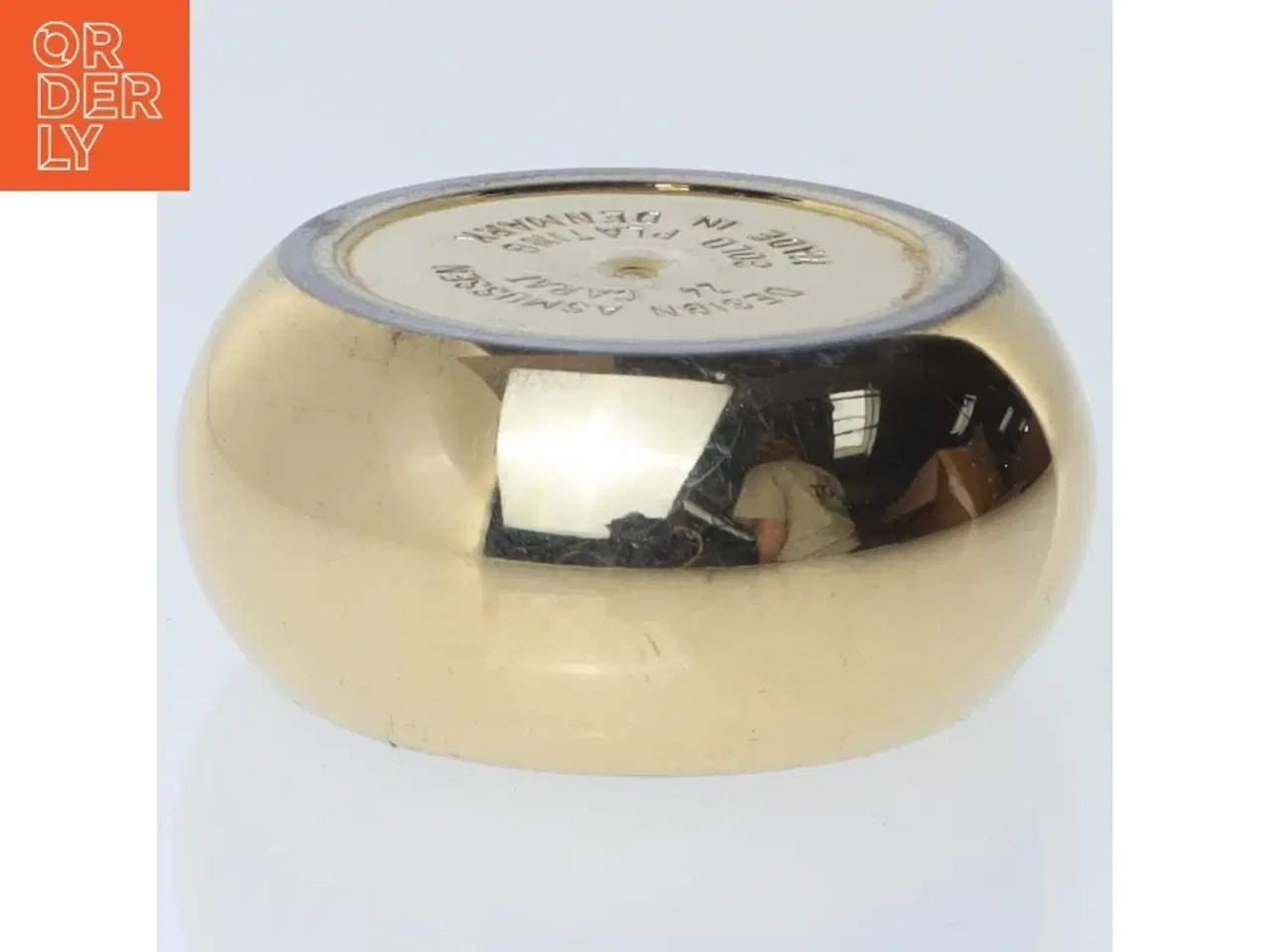 Billede 3 - Guldplateret lysestage fra Samuelsen Caray (str. Ø 5,5x2 cm)