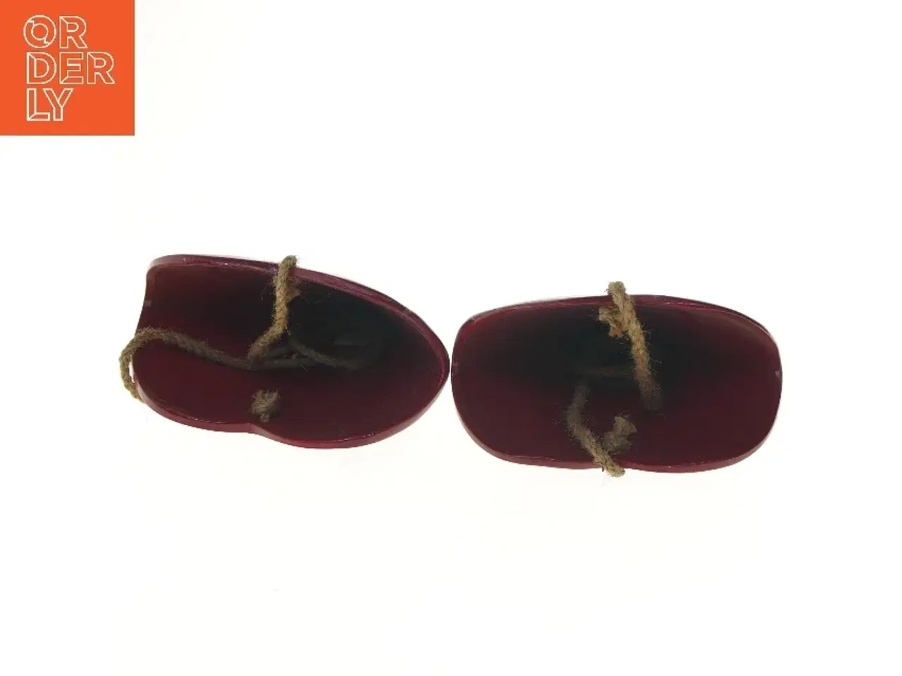 Billede 4 - Røde hjerteophæng (str. 26x20x10, 2 styk cm)