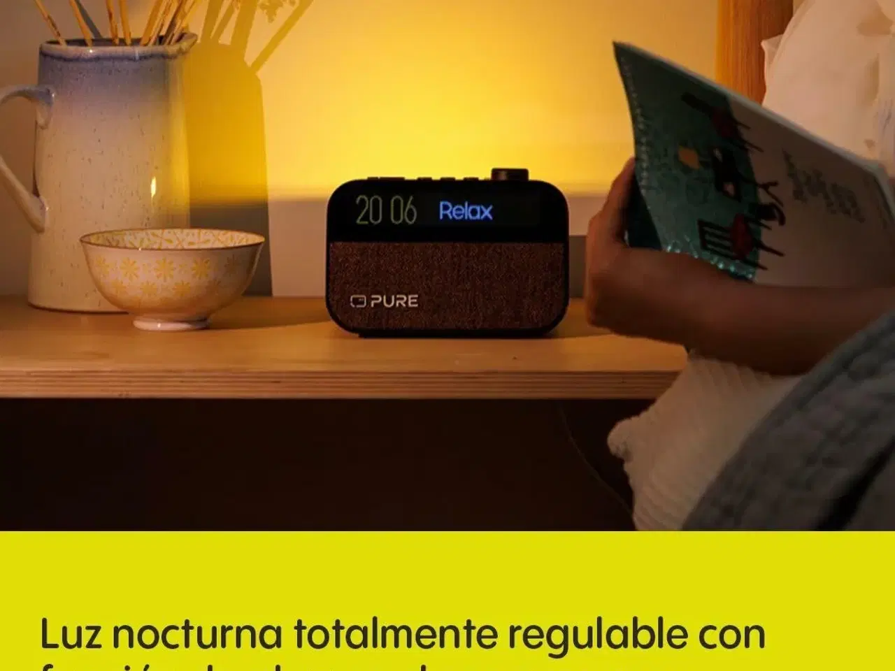 Billede 3 - Vækkeur med radio Pure Moment - sort