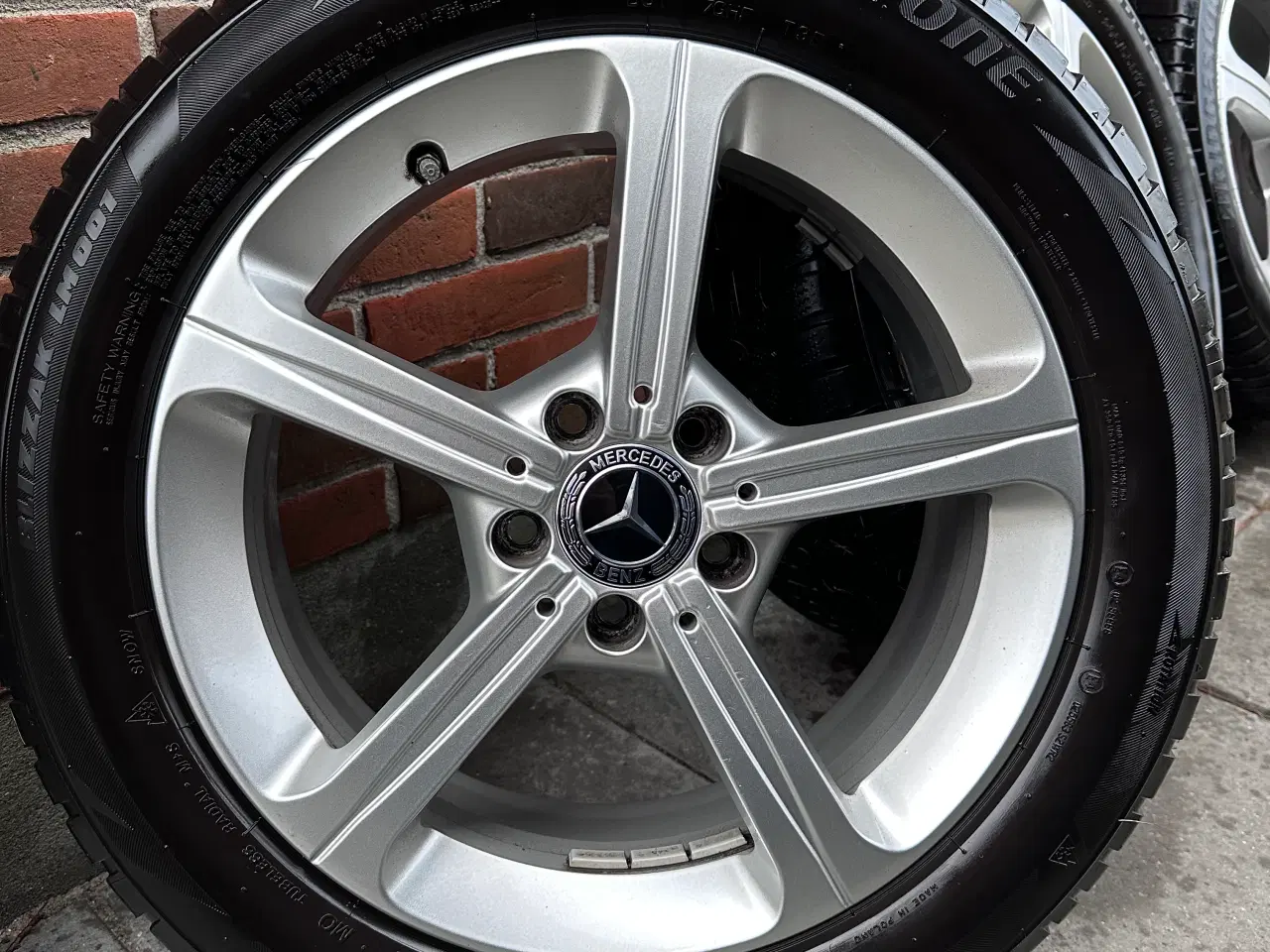 Billede 2 - 17” 5x112 Originale Mercedes alufælge m vinterdæk