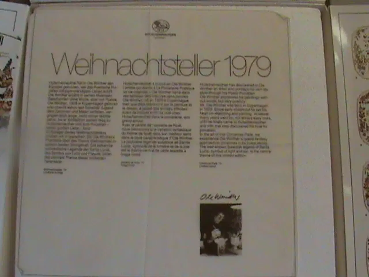 Billede 6 - Ole Winther Weihnachtsteller 1979 platte fad