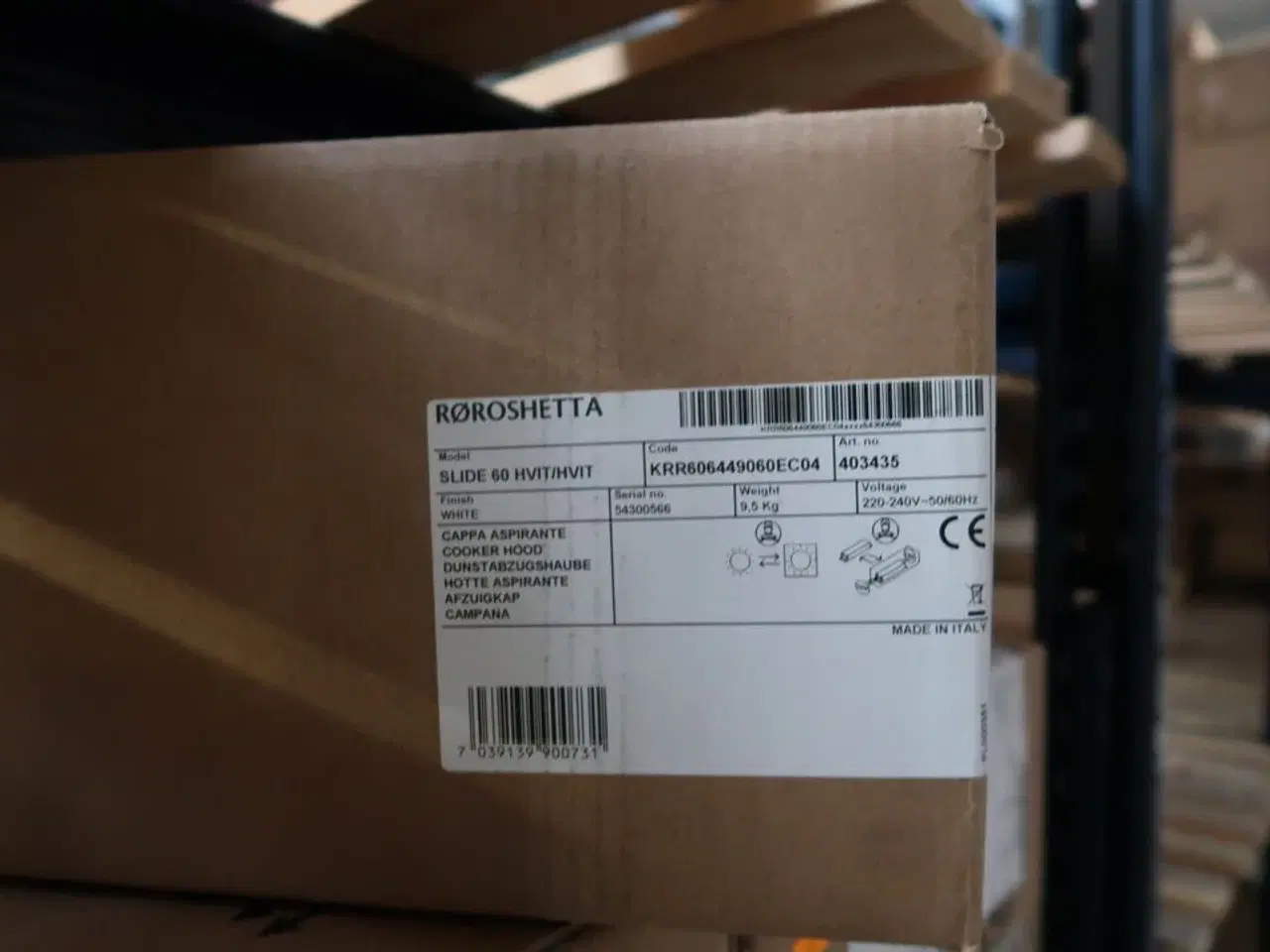 Billede 2 - Emhætte RØROSHETTA SLIDE 60 HVIT