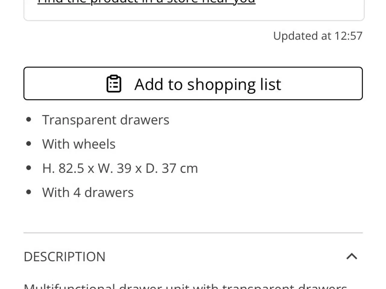 Billede 5 - Transparent Drawer Unit - 4 Drawers