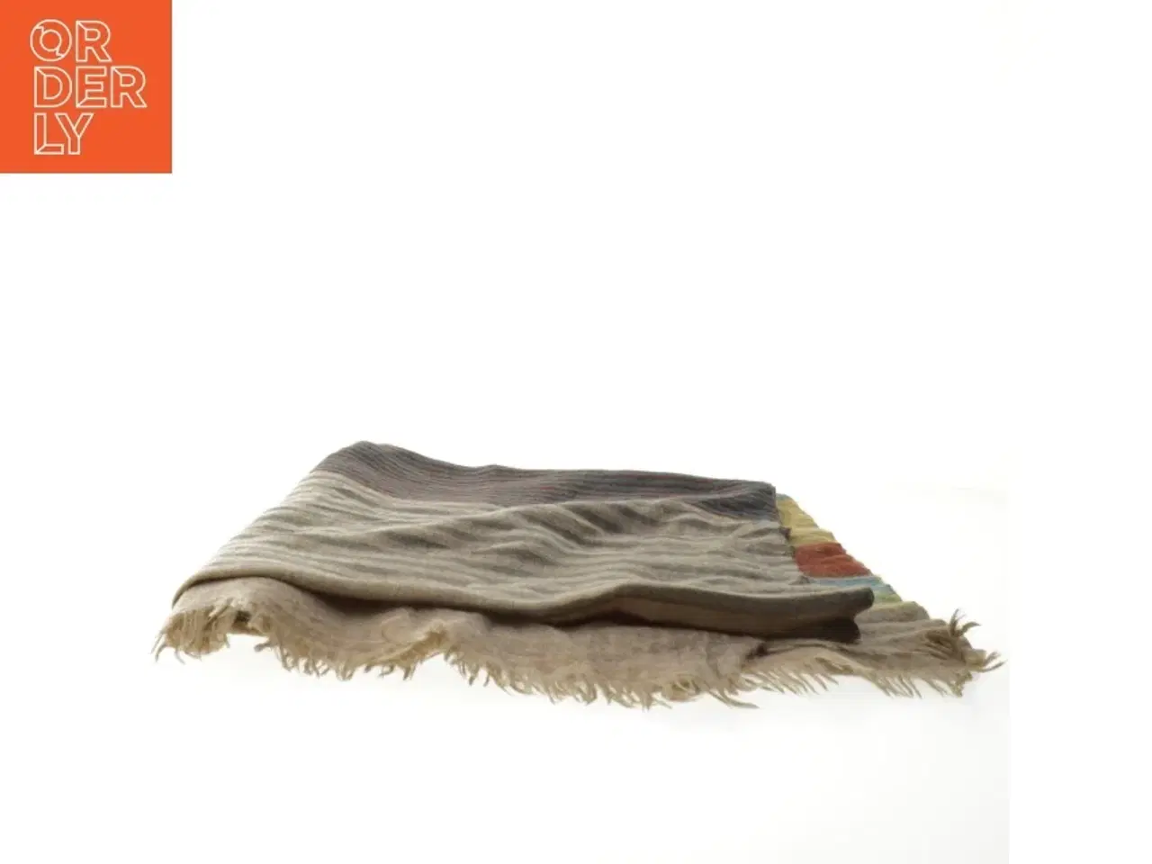 Billede 3 - Uldtørklæde med striber (str. 70x180 cm)