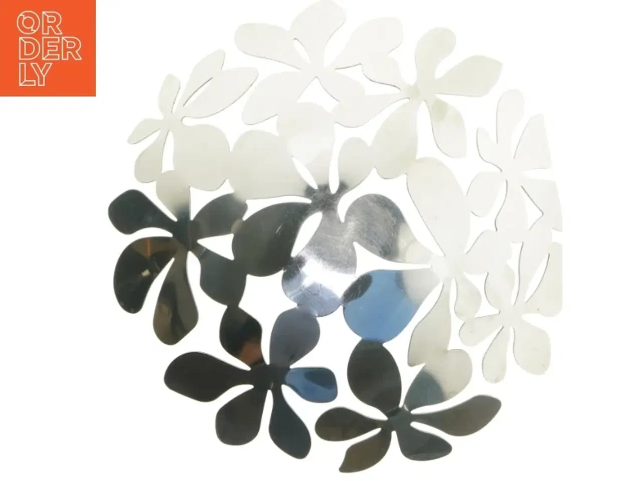 Billede 5 - Metal blomster skål (str. Ø. 43 cm)