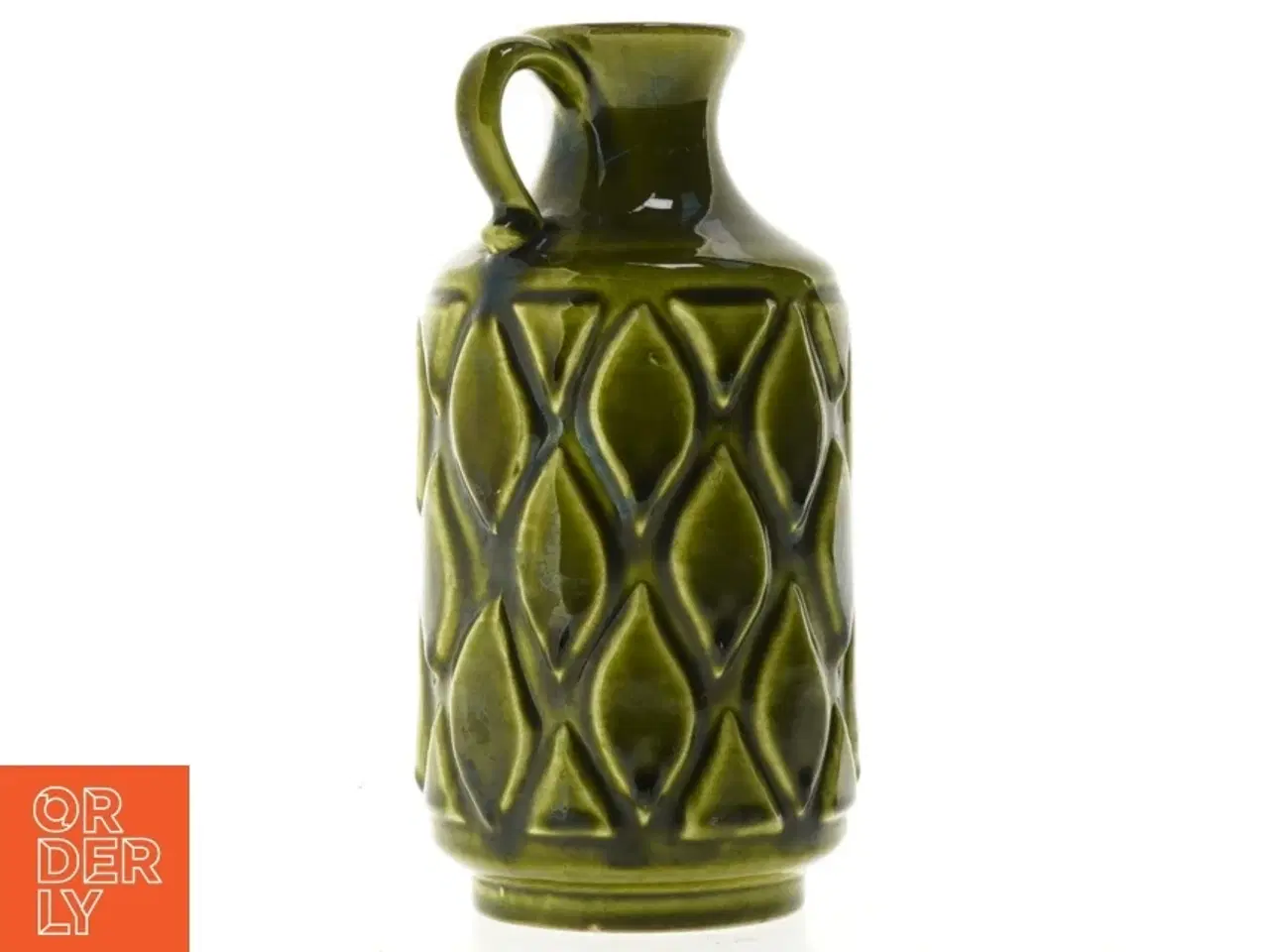 Billede 4 - Grøn keramik vase, 1541/18 (str. 18 cm)