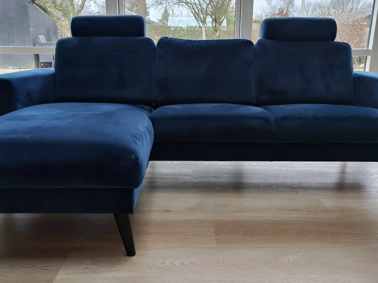 Billede 1 - Sofa i blå velour
