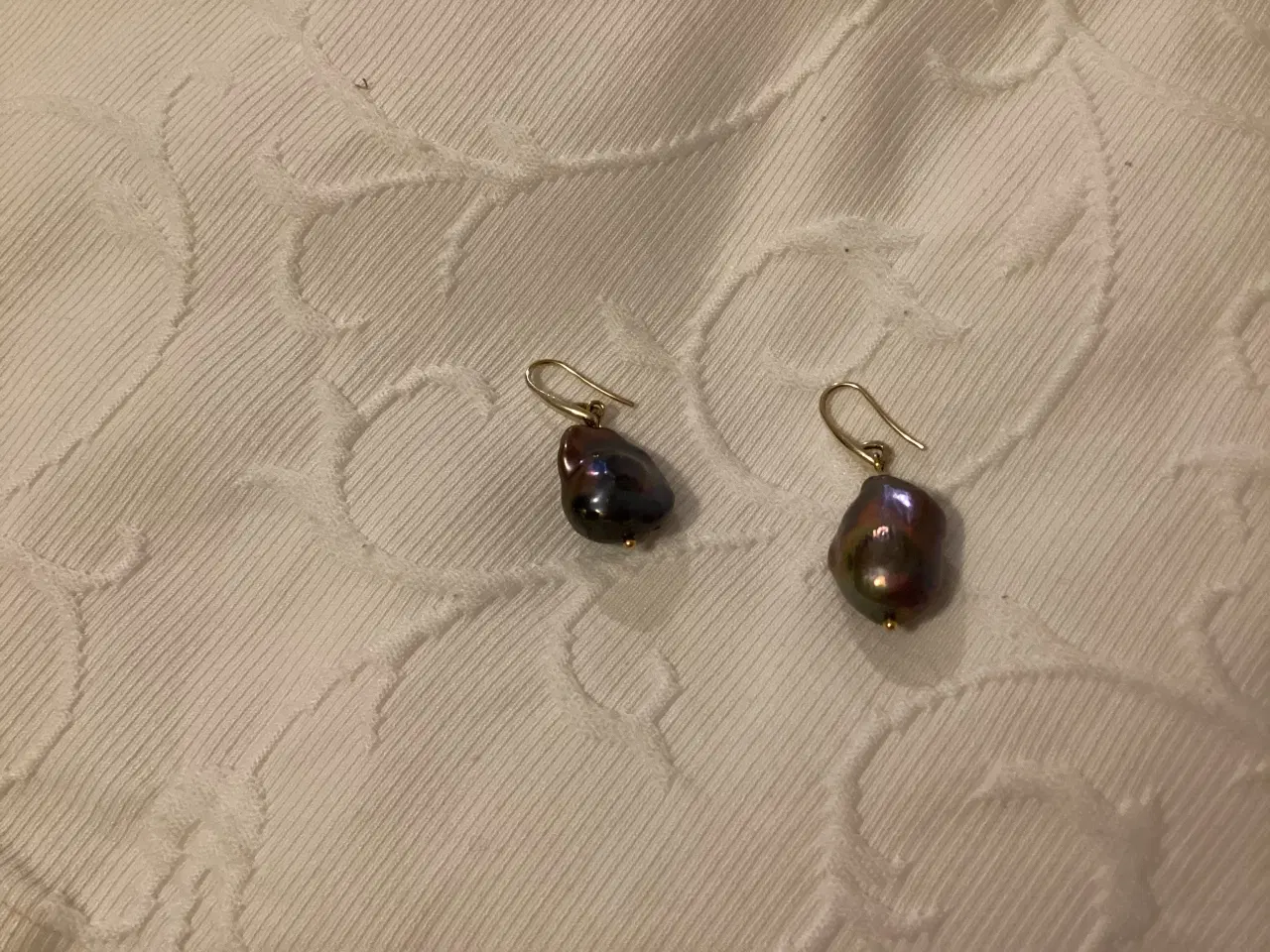 Billede 6 - Beautiful Baroque Black Pearl earrings