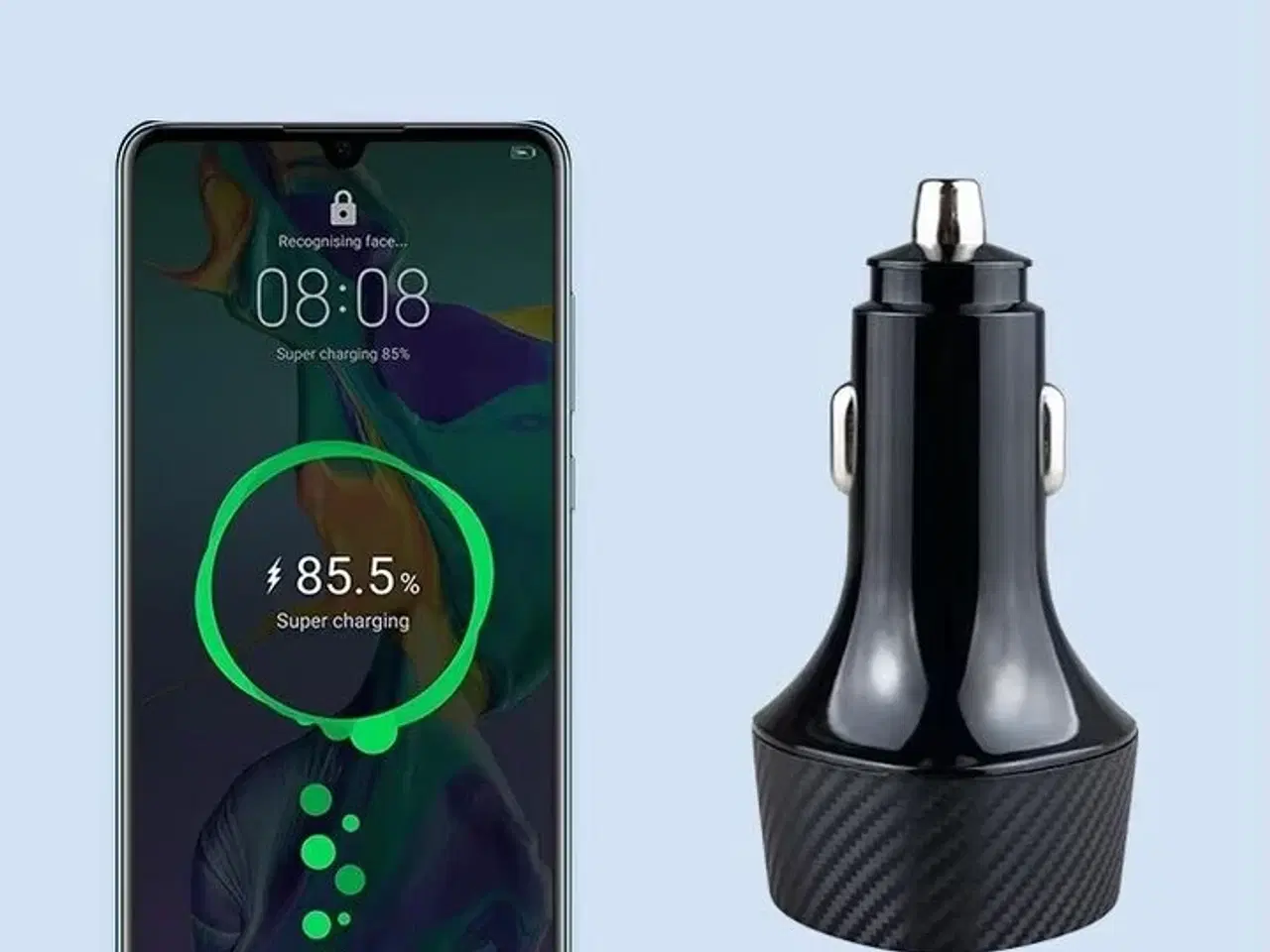 Billede 3 - 2 stk. Mobiltilbehør Biladapter 25w 4 porte